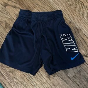 Nike Boys 24month dry fit navy blue athletic shorts with Nike written on side
